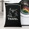 Oxford Cloth Travel Clothing Storage Bag Large Capacity Washable Dirty Cloth Bag Waterproof Zipper Handheld Wash Bag Fitness