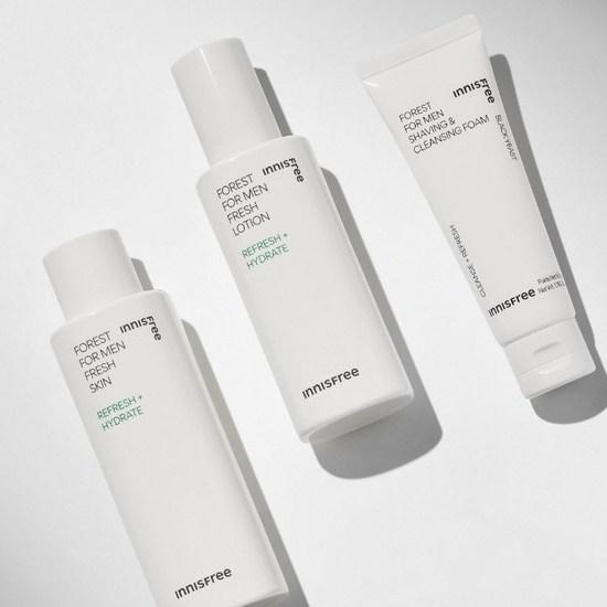 Innisfree Forest for Men Fresh Skincare Skin 180 мл + Лосьон 140 мл + Средство для бритья — фото 5