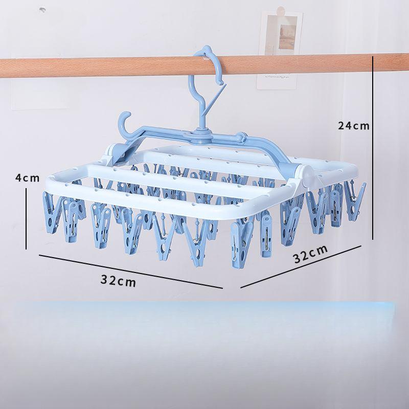Утолщенная сушилка для носков и нижнего белья Студенческое общежитие Многоклипсовая Складная Незаменимая Многофункциональная сушилка