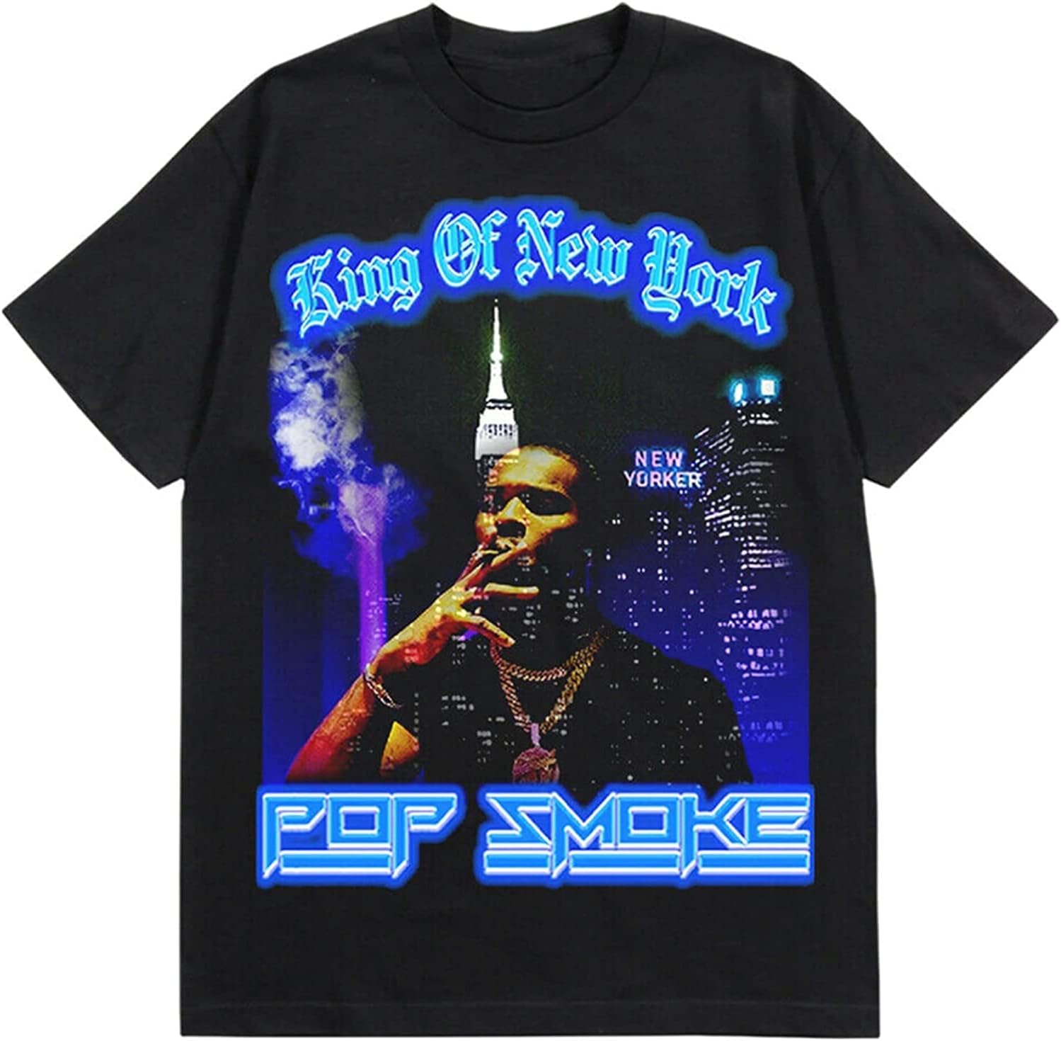 Pop Smoke King of New York T-Shirt Black L чёрный