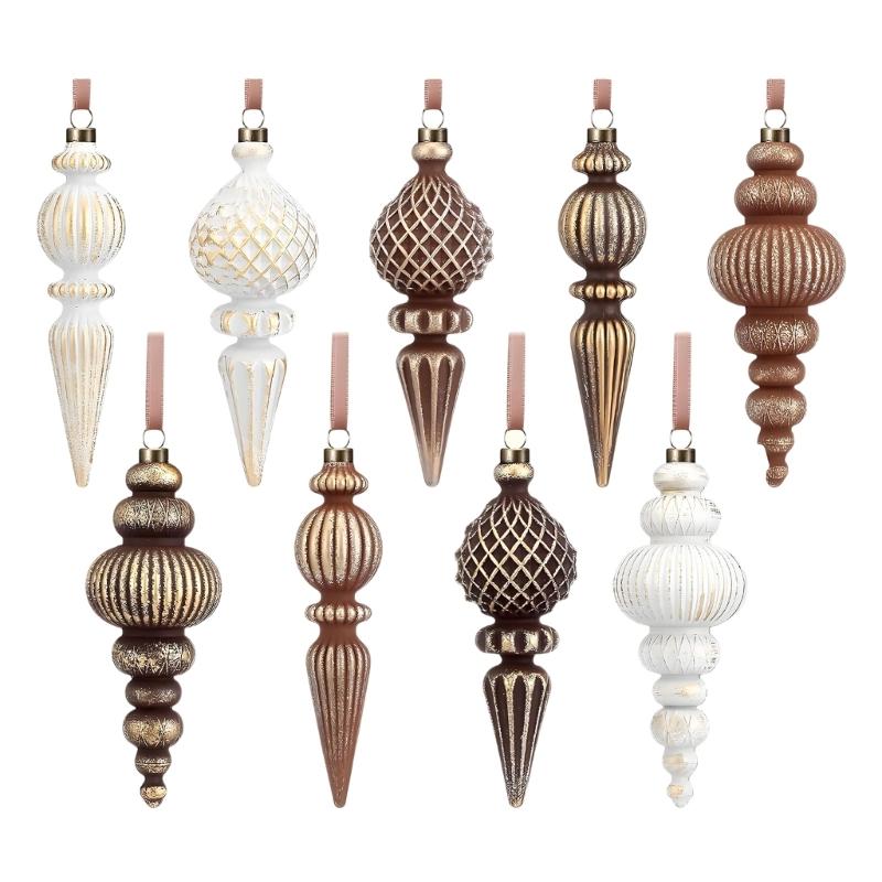 Weihnachtsbaum-Hängedekorations-Set mit Kunststoffaufbau und Bandkordel für den Innenbereich zur saisonalen Raumdekoration