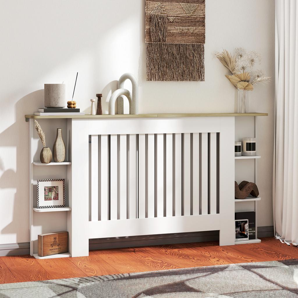 Radiator Cover, 152 x 19 x 83 cm, White