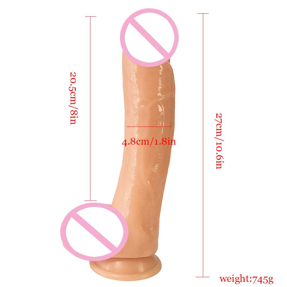 Realistic Silicone Dildo with Anal Plug for Couples - Adult Erotic Toy