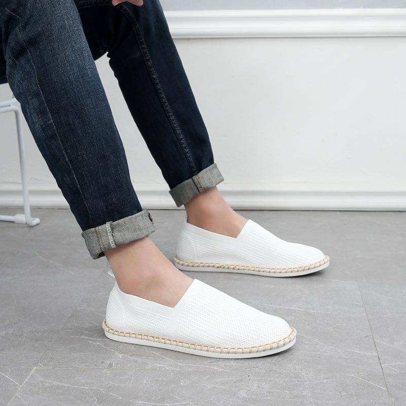 

Fashion Breathable Mesh Loafers for Men Zapatos De Hombre Men s Casual Shoes Comfortable Round Toe Slip-on Flats Mocasines De Hombre 44 белый
