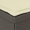 1 Seater Garden Sofa with Cushions Rattan Look PP Light Grey