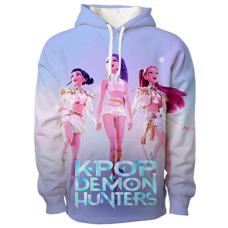 Kpop Dämonenjäger Hoodies 3D Gedruckt Herren Damen Lässiger Pullover Mode Sweatshirts Unisex Kleidung Weiblich Harajuku Streetwear