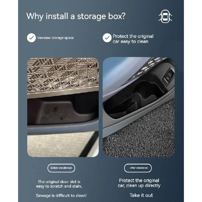 Für BMW 5er I5 G60 2024 TPE Auto Türschlitz Aufbewahrungsbox Handyablage Auto Innenraum Schutz Zubehör