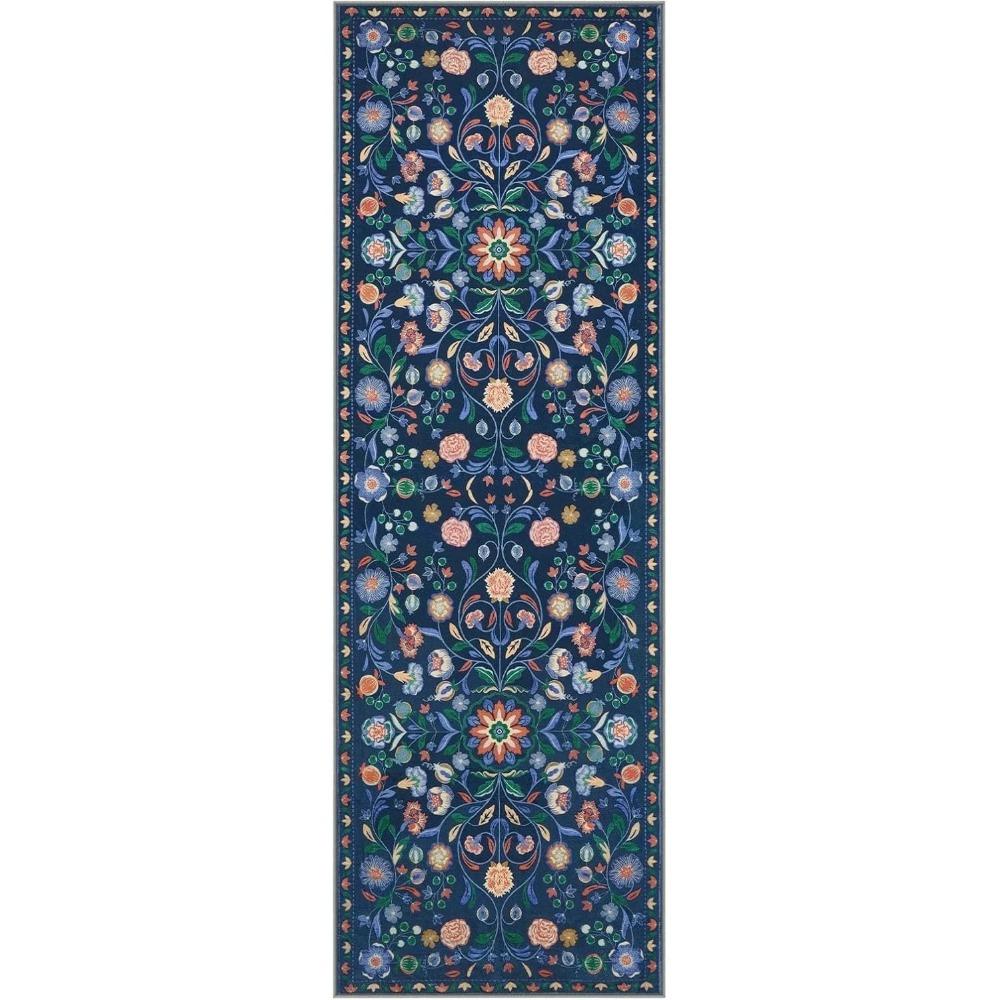 

Ковровая дорожка для прихожей, кухонный ковер, нескользящий, богемный, моющийся, цветочный коврик, мягкий ковер с низким ворсом, придверный коврик, коврики для прачечной, коврики для ванной 50x160cm