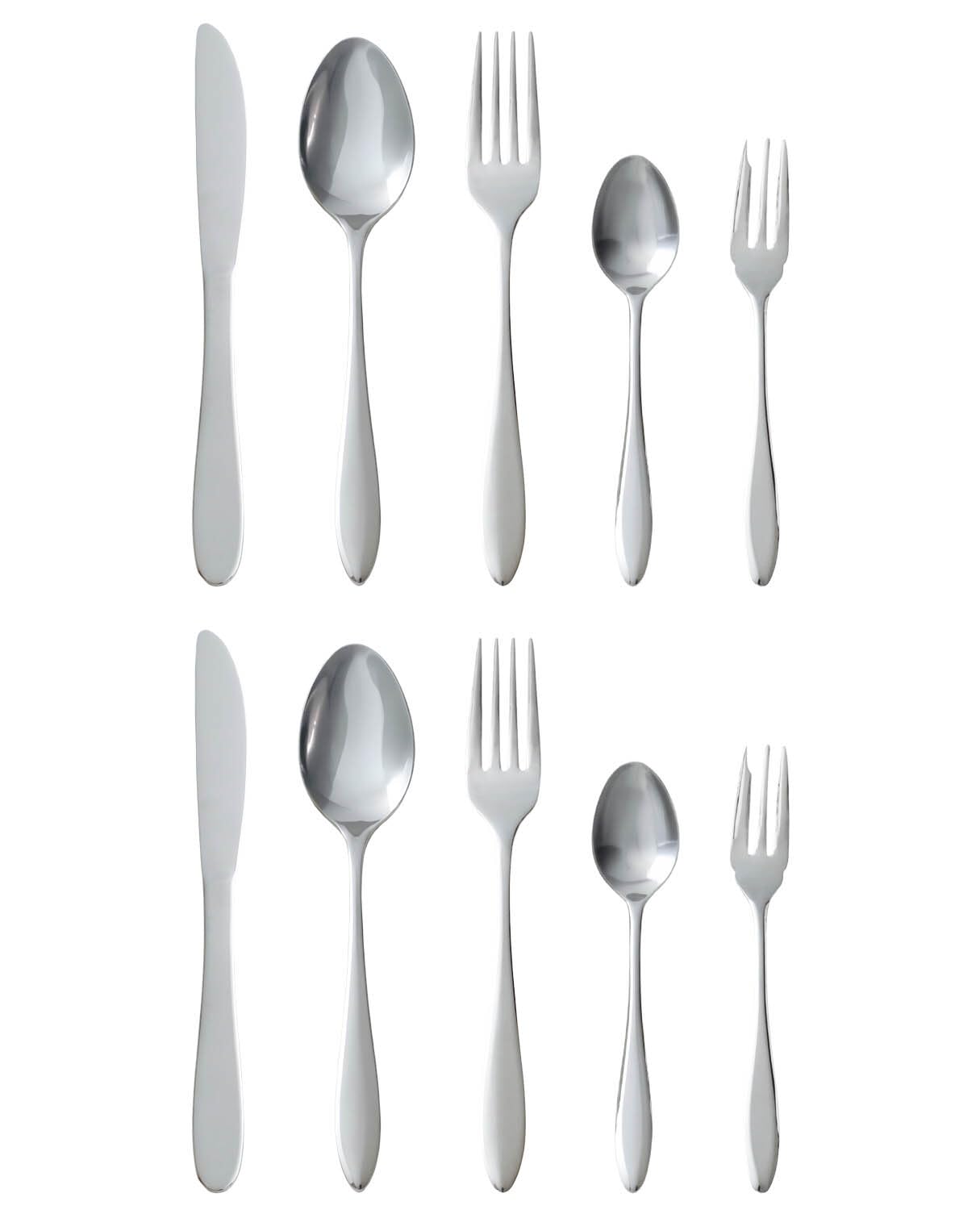 

Made Cutlery 10 Stainless Steel Hotel Dinner Set for 2 People Tsubame-Sanjo Set, Pieces, 18-8 [Luxury Specification/Dishwasher Safe] Japanese-made