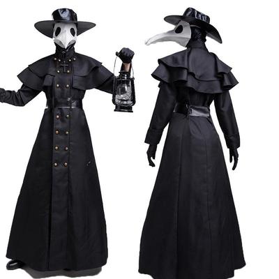 Mittelalterliches Steampunk Pestdoktor-Kostüm für Erwachsene mit langem Schnabel