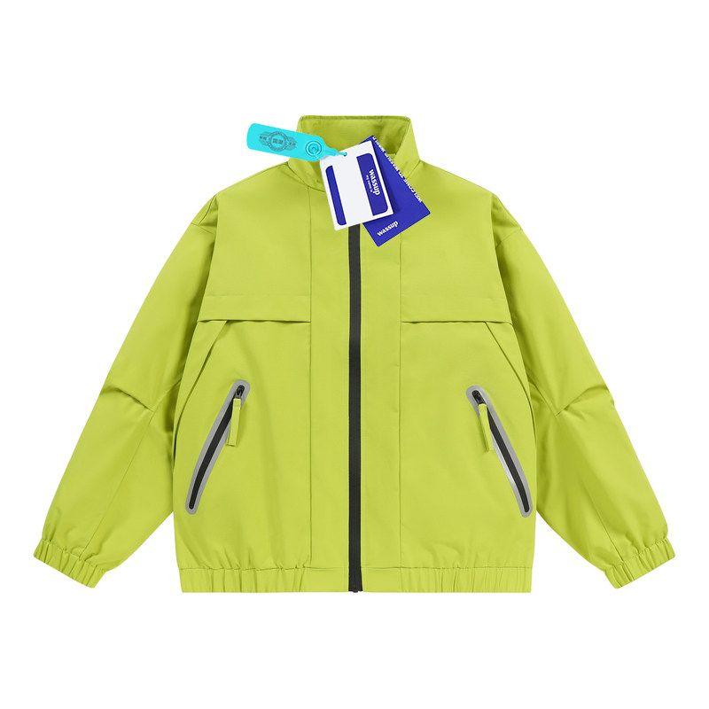 

Wassup American-Style Stand-Up Collar Jacket for Men and Women, Three-Proof Outdoor Jacket, Retro Simple Outdoor Sports Workwear Flight Jacket Fruit Green 4XL