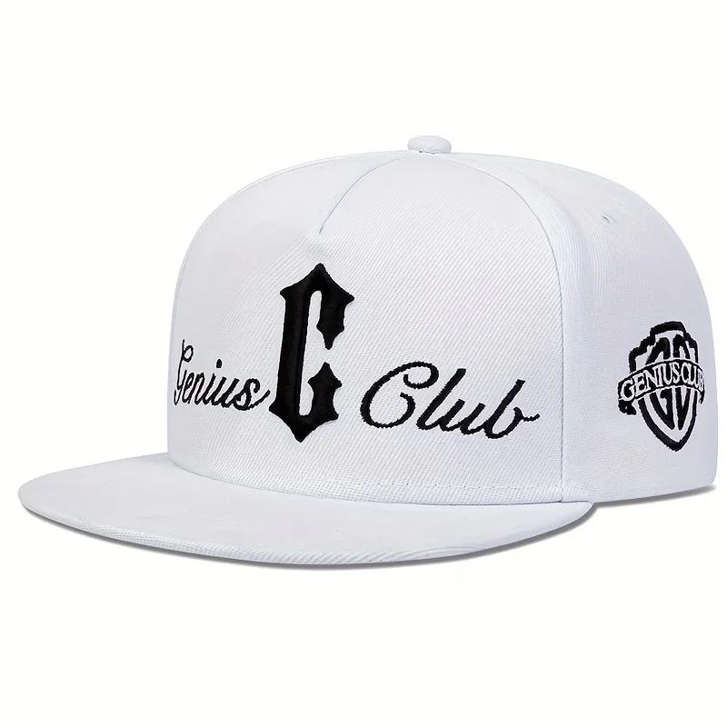 

Unisex C Letter Embroidery Side Genius Club Hip-Hop Hats Spring Autumn Adjustable Casual Baseball Caps Outdoor Sunscreen Hat