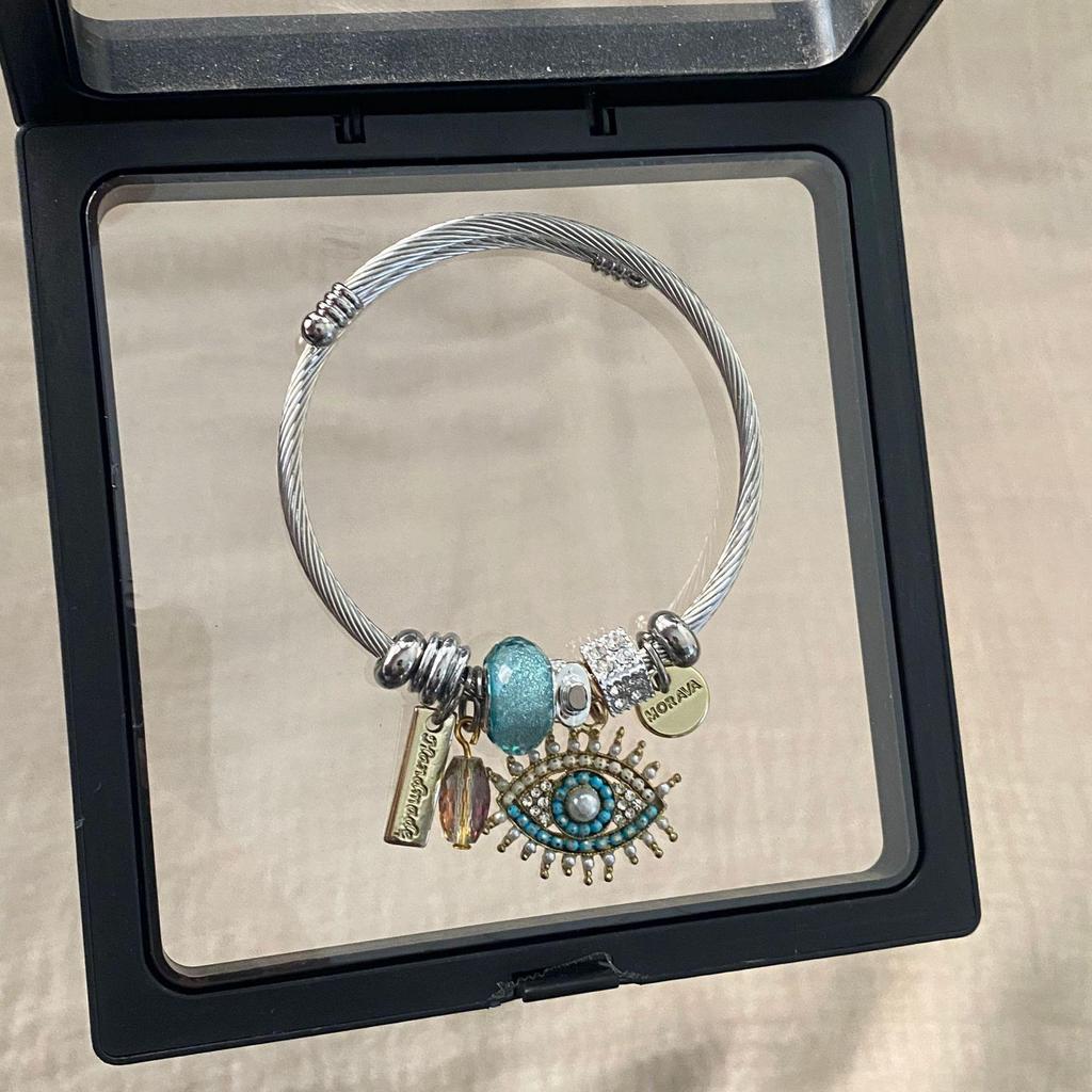 Panjia Dora Women's Stainless Steel Beaded Bracelet - European American Versatile Luxury Jewelry