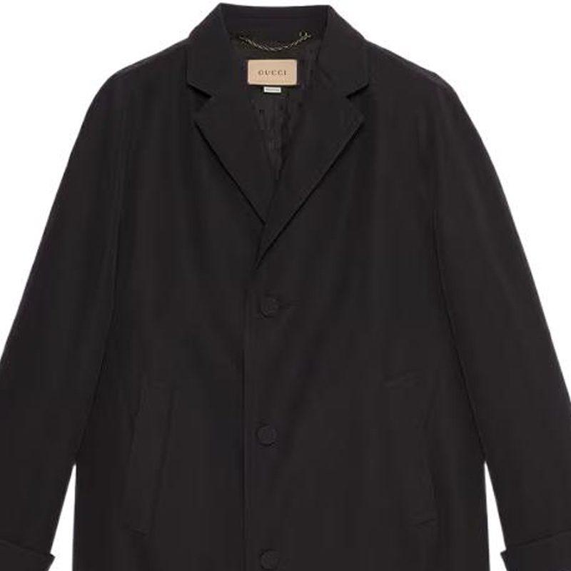 Gucci SS23 Trench Coat Men's Black 721565-ZAK7W-1000