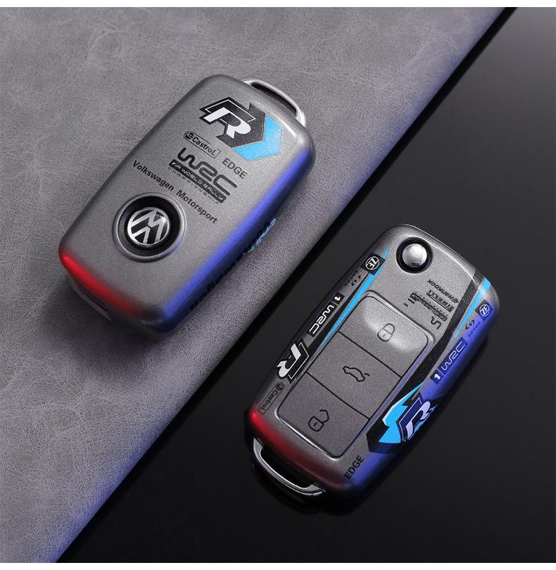 Car Key Case Fob Cover Shell For Volkswagen VW Polo Tiguan Golf Jetta Beetle Eos Scirocco Up Transporter Sharan Auto Accessories Zf9