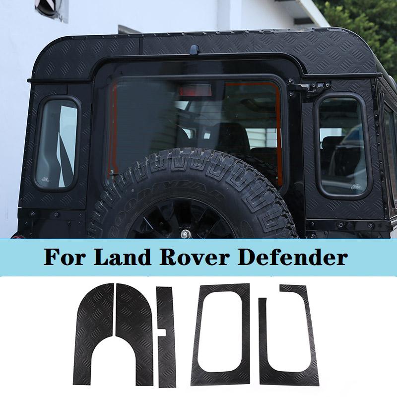 For Land Rover Defender 2004-18 Exterior Details Alloy Black Car Tailgate Roof Trim Panel Car Exterior Modification Accessories