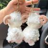 Cute Fluffy Sheep Plush Keychain With Soft Fabric Sturdy Golden Clasp For Backpack Decoration Kids Gifts