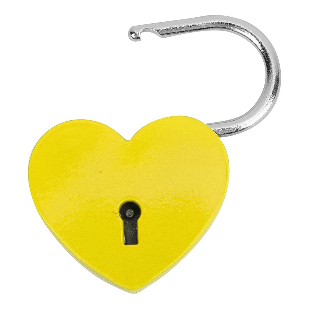 Heart Lock Metal Colorful Exquisite Padlock Household Craft Supplies with Key 45x59mm