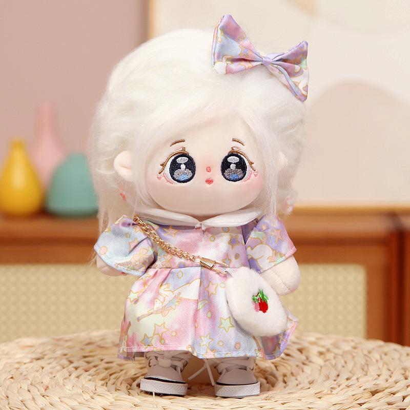 Puppe Geschenk Plüsch Boudoir Kleidung Mädchen Baumwolle Puppe Puppe 20cm Dress-up Spielzeug