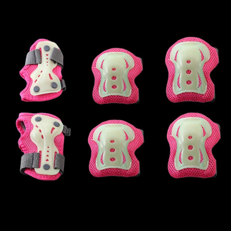 Longchan Kids Luminous Fluorescent Skate Protective Gear Set