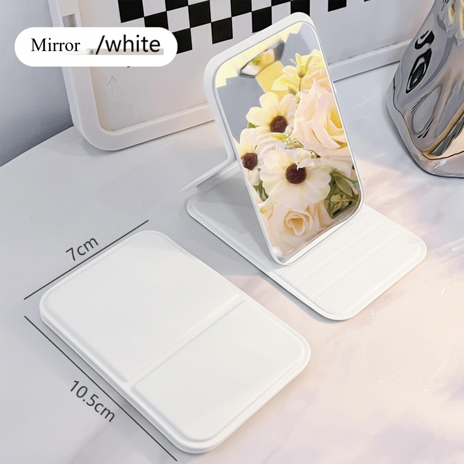 Новое маленькое складное зеркало-тюльпан для женского настольного макияжа, маленькое портативное зеркало 1 PCS