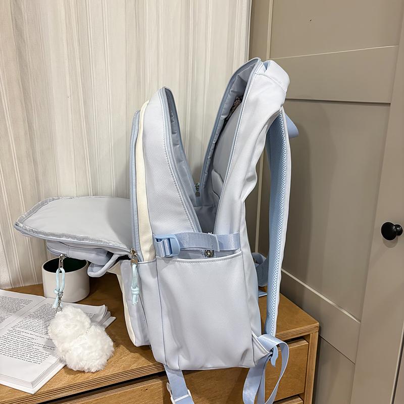 Letter Print Campus Backpack Large Capacity Junior Senior High School Student Schoolbag