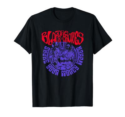 Official Black Crowes Trippy Shake Your Money Maker Black T-Shirt