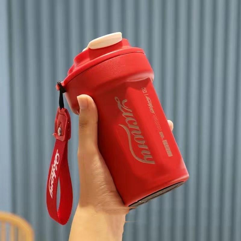 Light Portable Thermal 450ml Coffee Mug Double Layer Stainless Steel Coffee Mug with Lid Car Thermos Milk Water Bottle Gift Mug