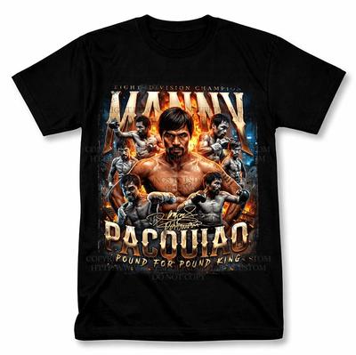 Manny Pacquiao Boxer Grafik T-Shirt Vintage Stil Boxen T-Shirt