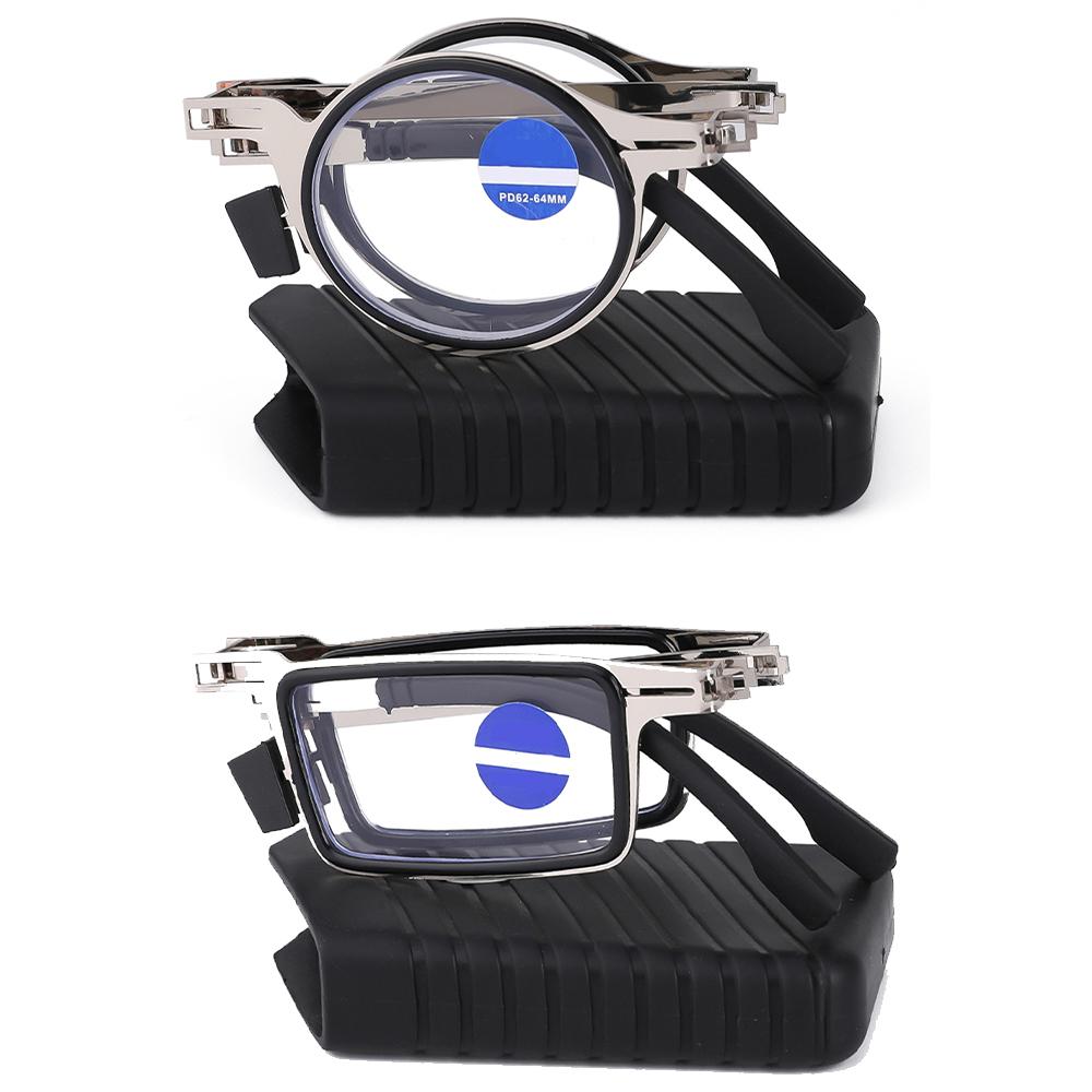 

2PCS Ultra Thin Folding Reading Glasses for Men Women Metal Frame Comes With Portable Flat Hard Case 3.5 чёрный