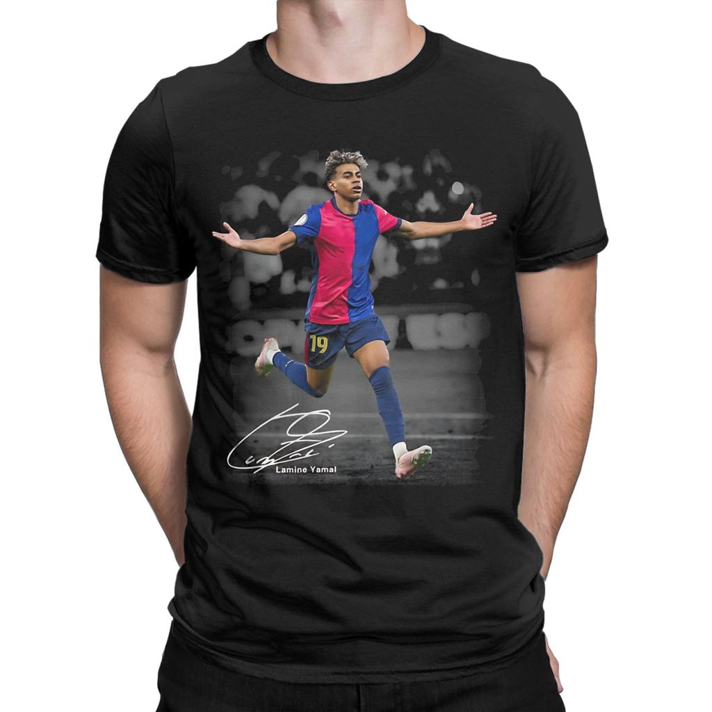 Lamine Yamal Nieuwigheid Voetbal Grafisch T-shirt Y2k Ronde Hals Oversized Grote Maten Unisex Korte Mouw Casual Streetwear Fan T-shirt