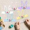 6 Pcs New Cute Bunny Ears Paper Crown Creative Easter Bunny Ears Paper Hat for Kids and Adults Easter Party Photo Prop Decor