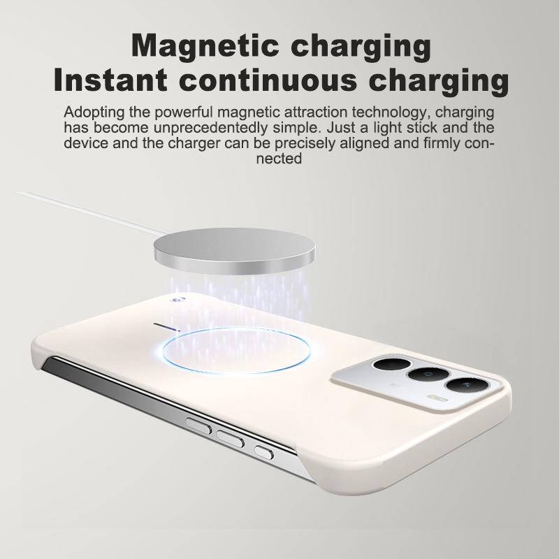 Pro Magsafe Bezrámový kryt na telefon Pro OPPO Realme C71 Ultra tenký Bezrámový Pevný PC Magnetický Matný kryt Pro Realme C71 Nárazník