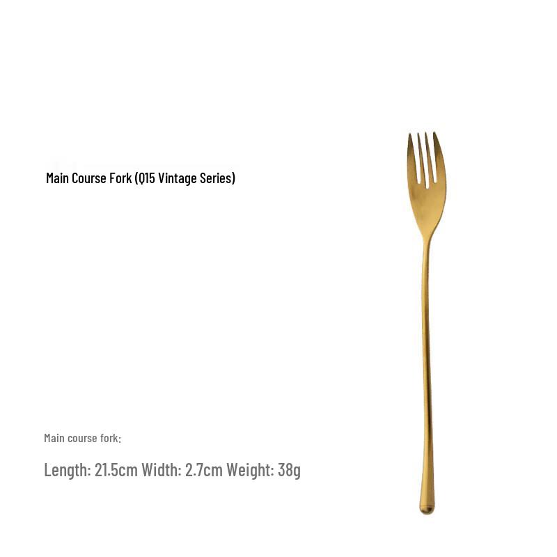 ZISIZ Retro Gold Japanese Aged Stainless Steel Cutlery