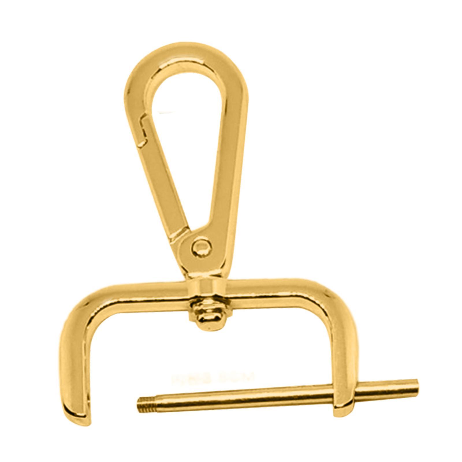 2x Карабин-защелка Вращающаяся застежка Съемная ремесленная застежка-замок Стильная пряжка для сумки старого золота