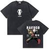 Washed Vintage Anime My Hero Academia Eijiro Kirishima T-shirt Men Women Manga Casual Retro T-shirts Men's Cotton Oversized Tees