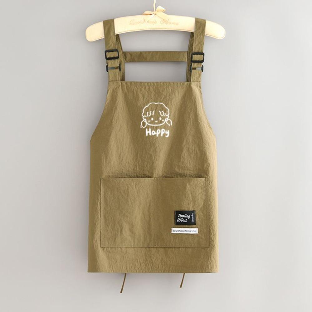 Waterproof Kitch Apron Cartoon Cooking Smock Portable Chef Apron  for Home Kitchen