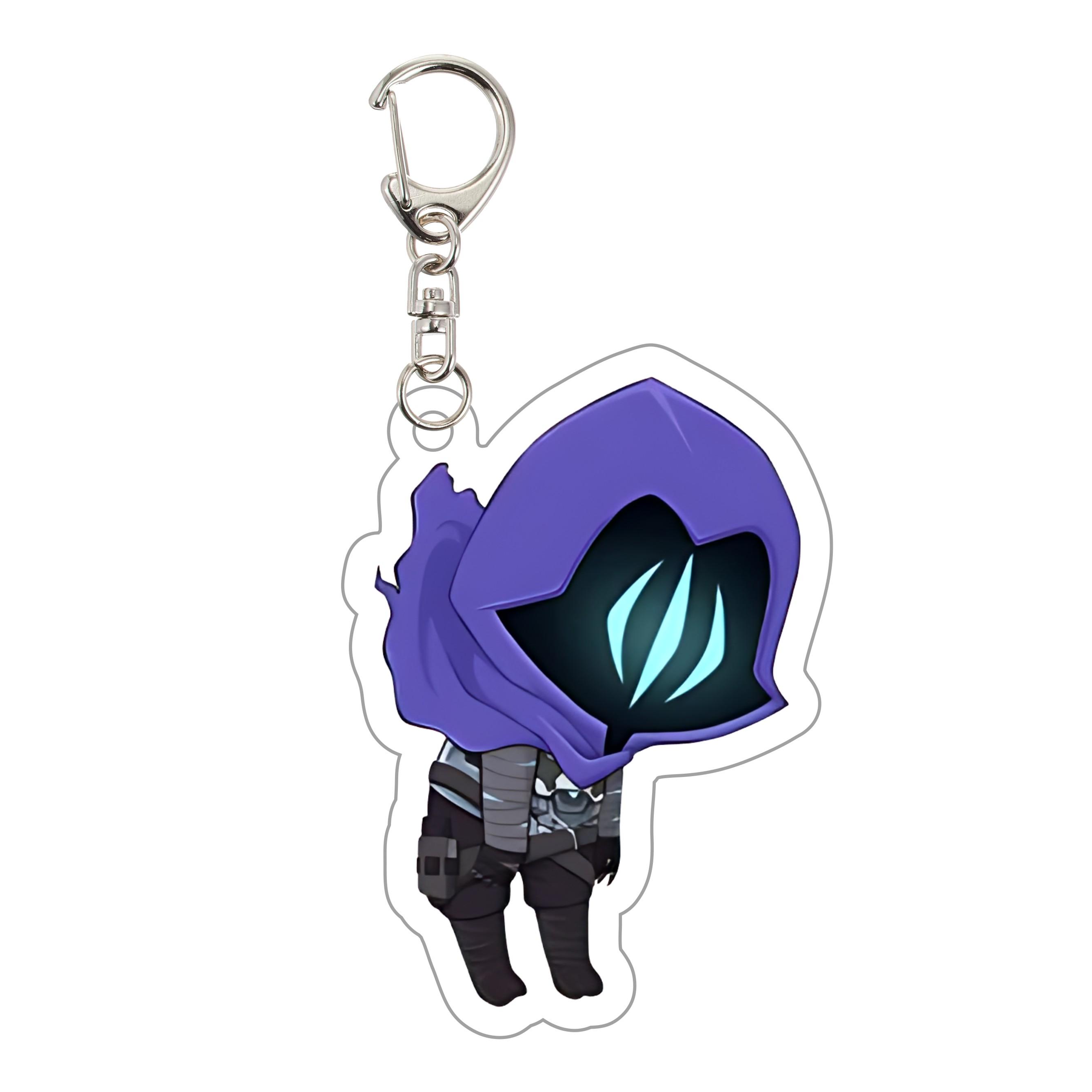Spel Valorant Anime Acryl ketting Schattige Sleutelhangers Ketting Badge Cartoon Cosplay Hanger Fans Cadeaus Accessoires Sieraden Merch 6 cm blue