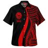 Tahiti Hawaiian Shirts Men Colorful Tahitian Polynesian Short Sleeves Lapel Blouse Tops Summer Casual Button Shirt