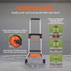 Folding Hand Truck, 275 lbs Load Capacity, Aluminum Portable Cart, Convertible Hand Truck and Dolly with Telescoping Handle and PP+TPR Wheels, Ultra