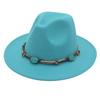 New Emerald Western Style Top Hat Resin Accessories Jazz Hat European And American Style Woolen Felt Hat