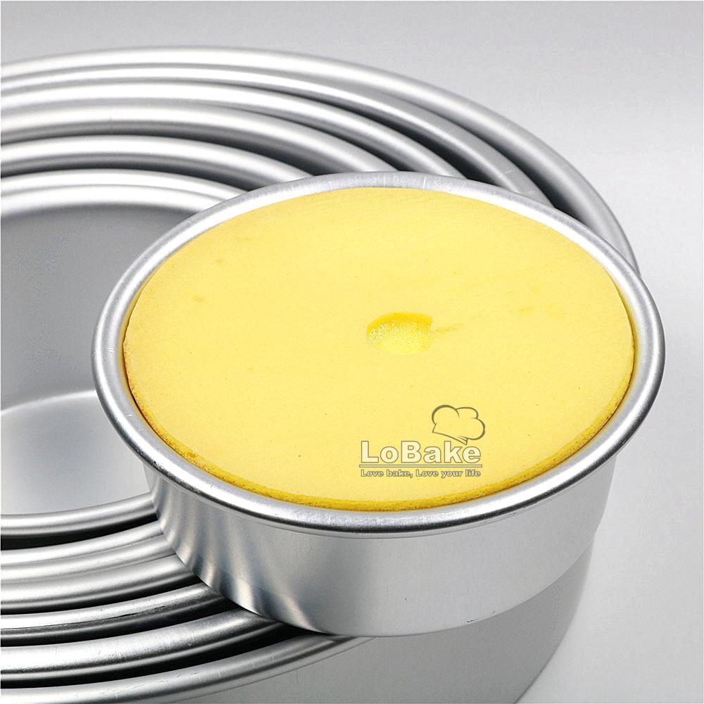 4-12 Zoll Fester Boden Einfache Runde Form Eloxieren Aluminium Metall Chiffon Kuchenform Brotform Mousseformen Pfannen DIY Backen