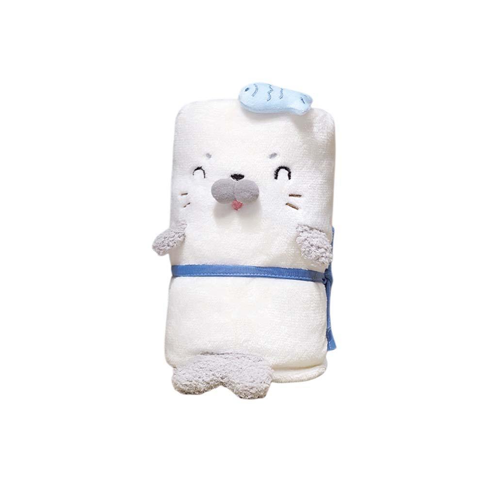 

Flannel Ocean Seal Nap Blanket Marine Life Seal Sleep Cloak Air Conditioning Blanket Warm Soft Shawl Blanket Home 80x100cm