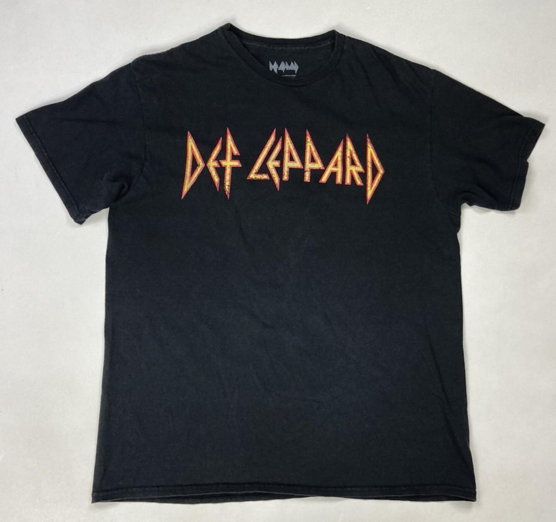 Def Leppard Logo Graphic T-shirt Men Large Short Sleeve Band Music Merch XXXL