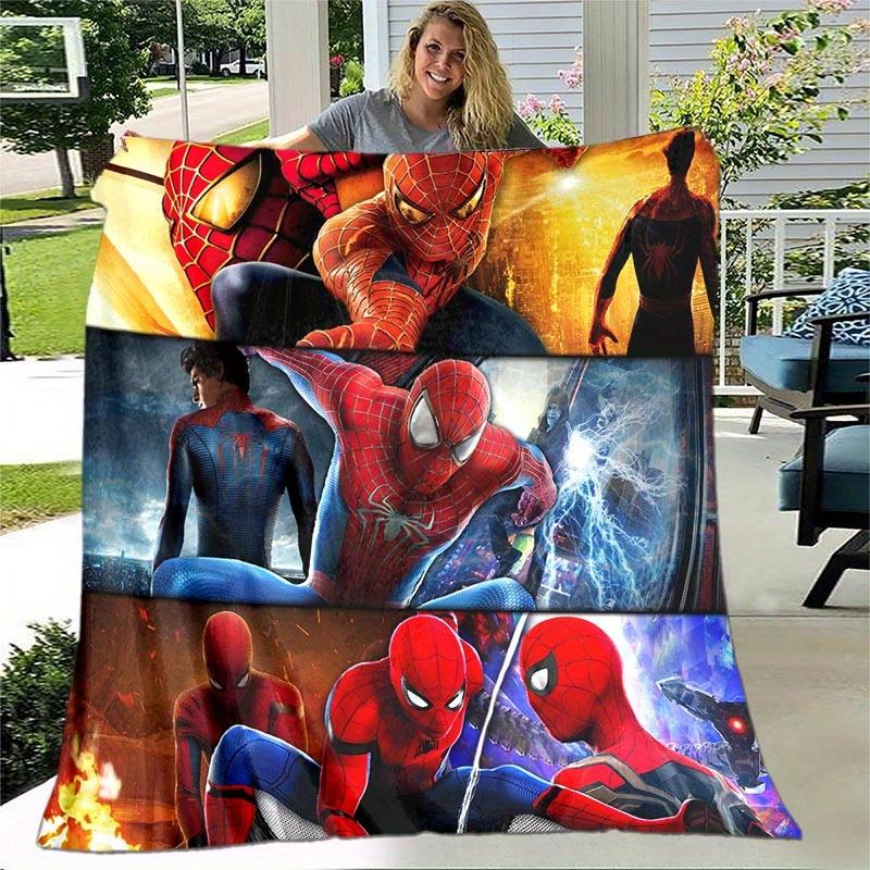1pc Spider-Man Printing Blanket - Soft, All-Season Throw for Living Room, Bedroom,Personalized Gift with Adorable Cartoon Design
