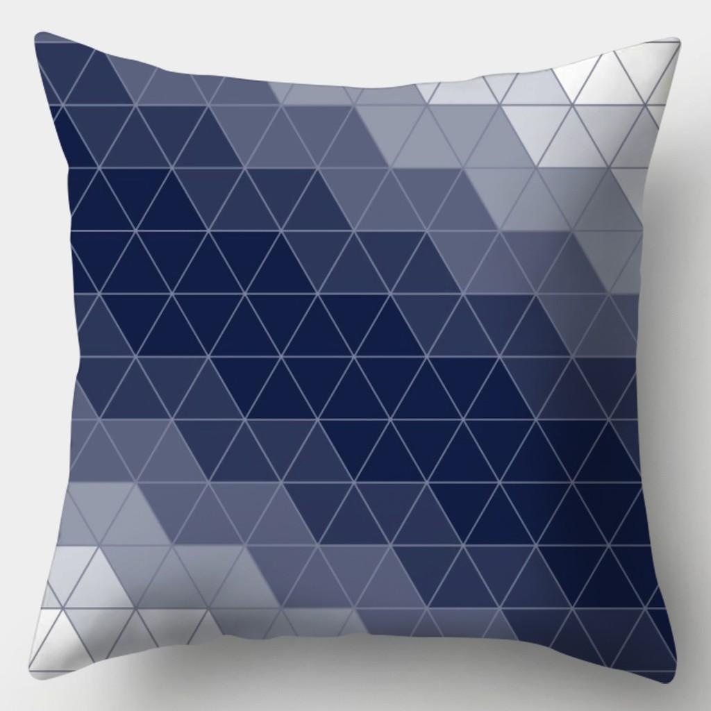Creative Blue Collection Pillowcase Square Sofa Pillowcase Striped Plaid Cushion Cover