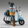 Kaiyodo ARTPLA Yurucamp Shima Rin and Bike Set Anime Scale Unpainted Plastic Model Kit 1/24