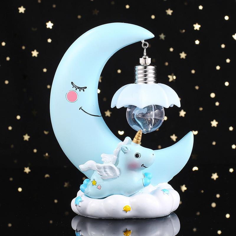 Unicorn Creative Moon Night Light Fashion Cute Home Bedroom Gift Decoration