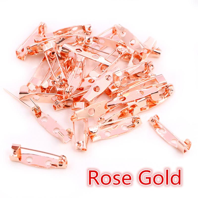 50pcs 15 20 25 30 35mm 40mm 7 Color Brooch Clip Base Pins Safety Pins Brooch Settings Blank Base For DIY Jewelry Making Supplies