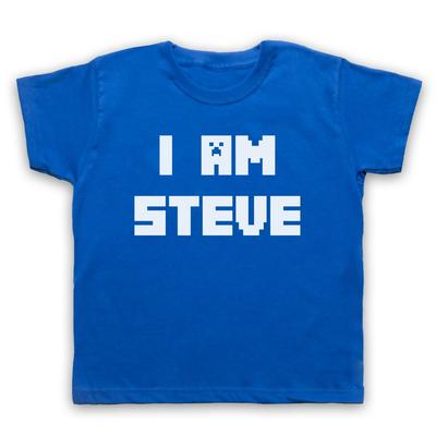 I Am Steve Overworld Crafting A Movie Mining Kids Mine T-shirt All Sizes & Cols